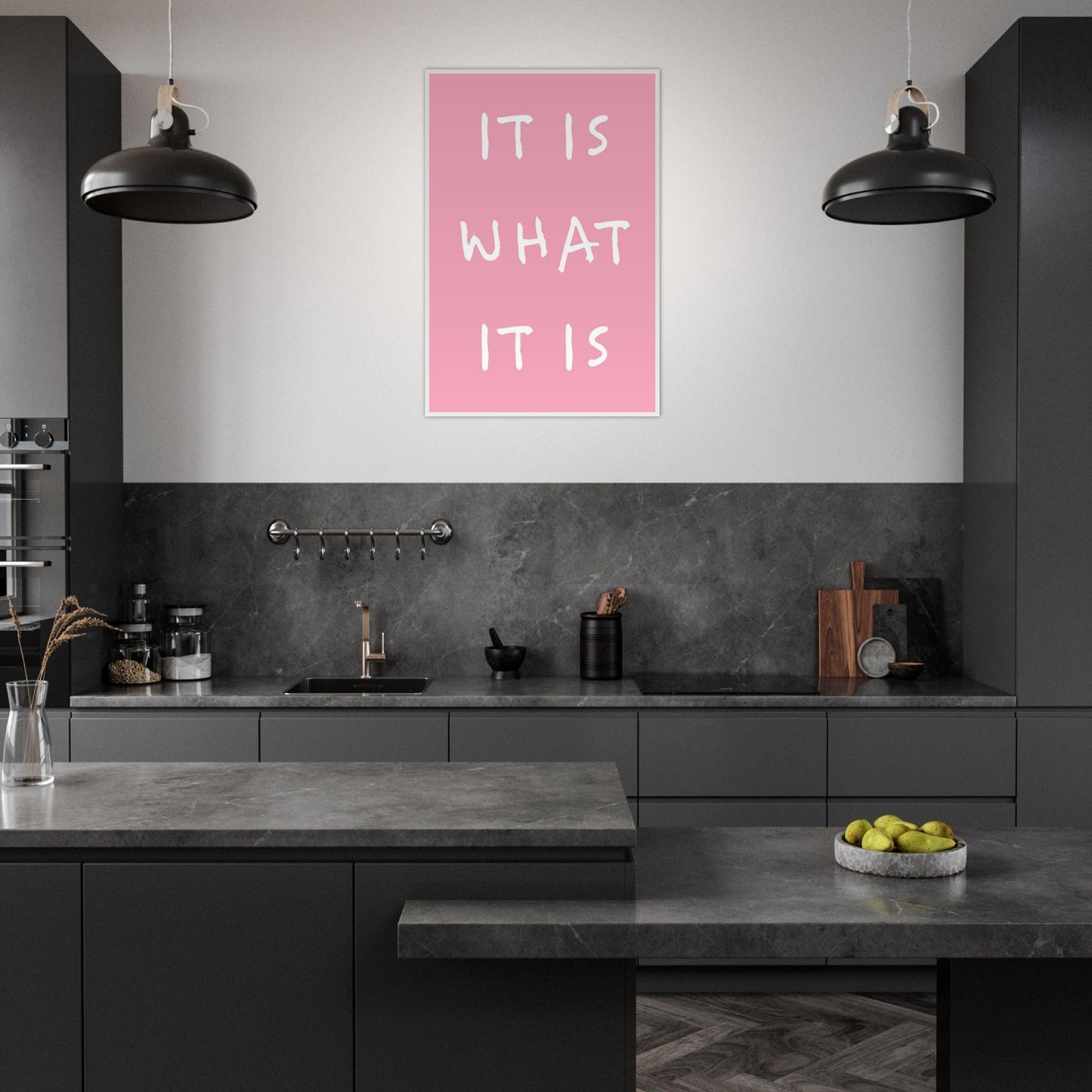 It is what it is - Premium Matte Paper Wooden Framed Poster