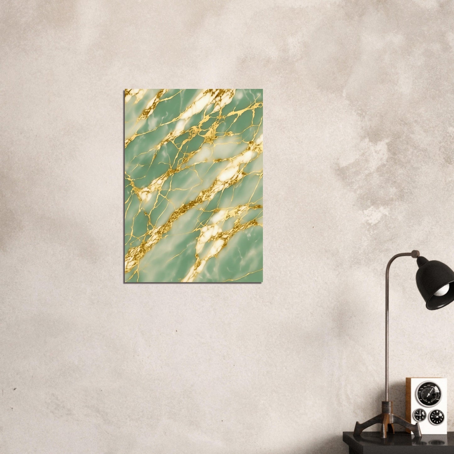 Marble 'Green & Gold' III - Premium Matte Paper Poster