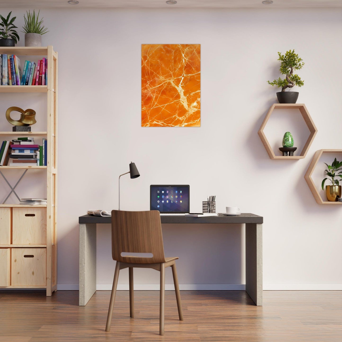 Marble 'Orange' - Premium Matte Paper Poster