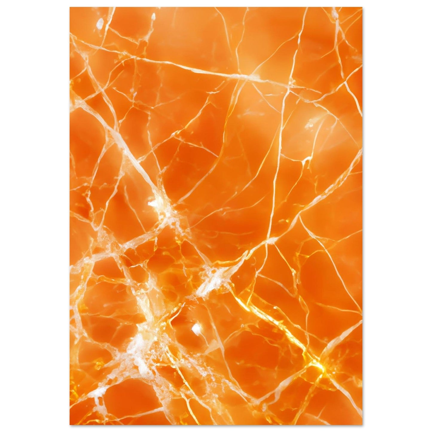 Marble 'Orange' II - Premium Matte Paper Poster