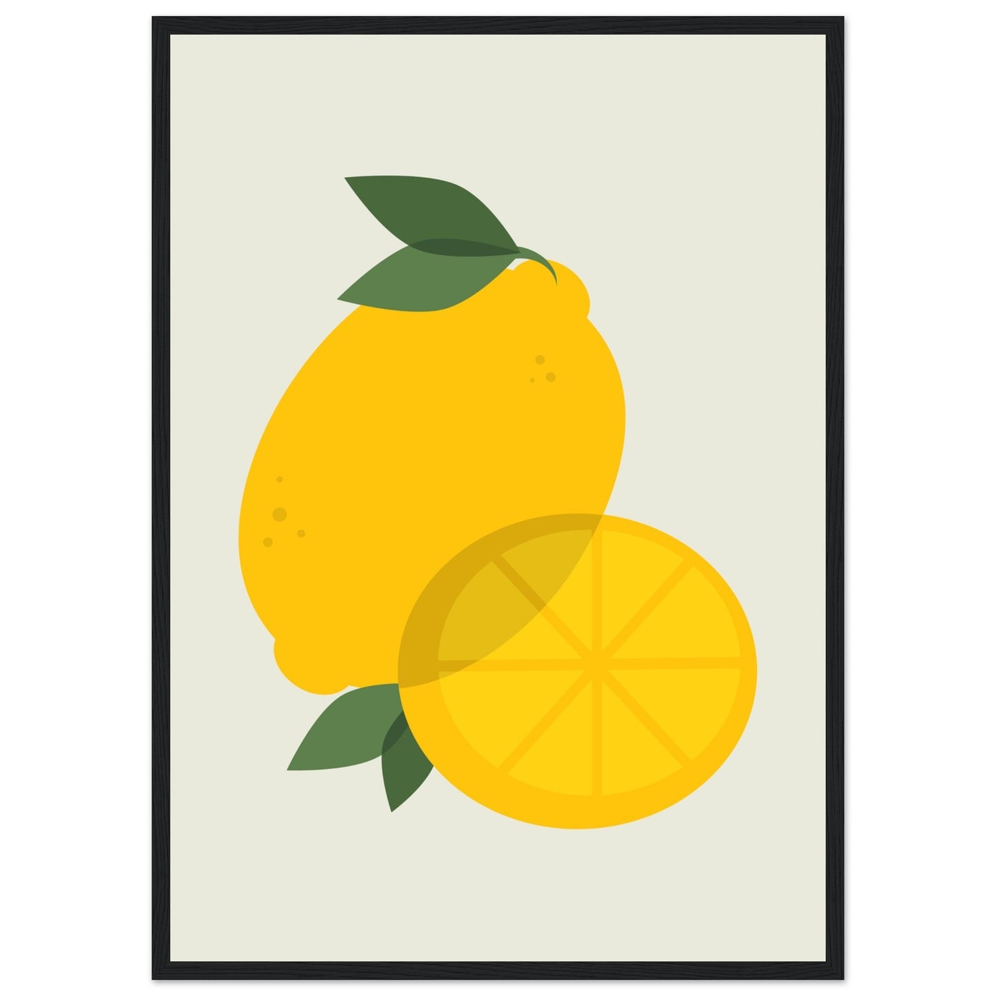 Fruity 'Lemons' - Premium Matte Paper Wooden Framed Poster