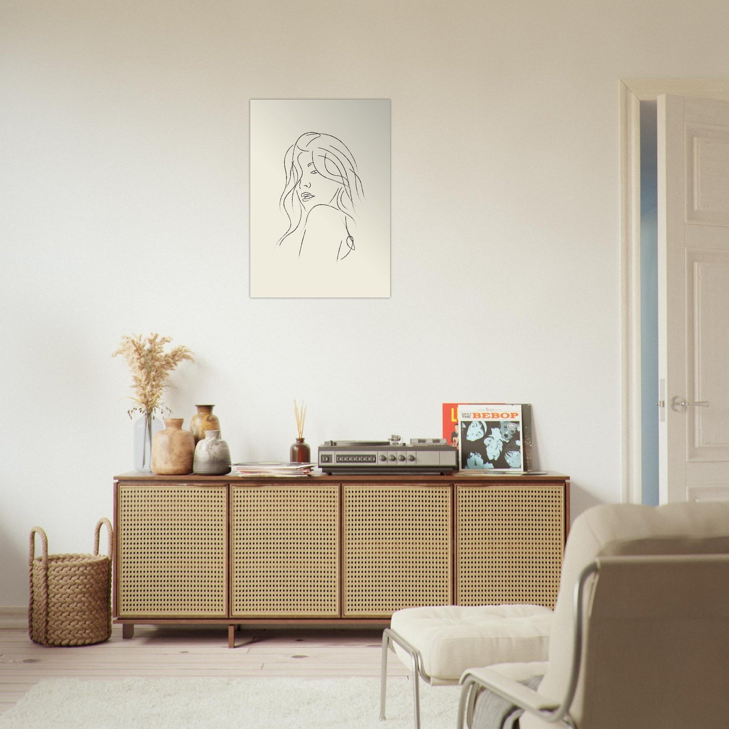 Line Art 'The Pose' - Premium Matte Paper Poster
