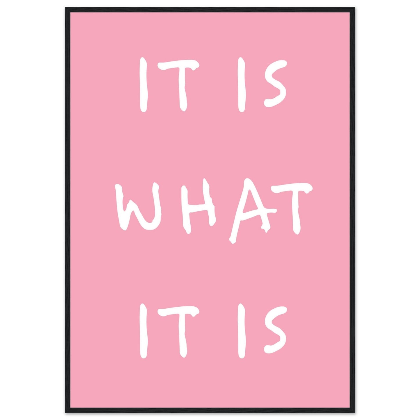 It is what it is - Premium Matte Paper Wooden Framed Poster