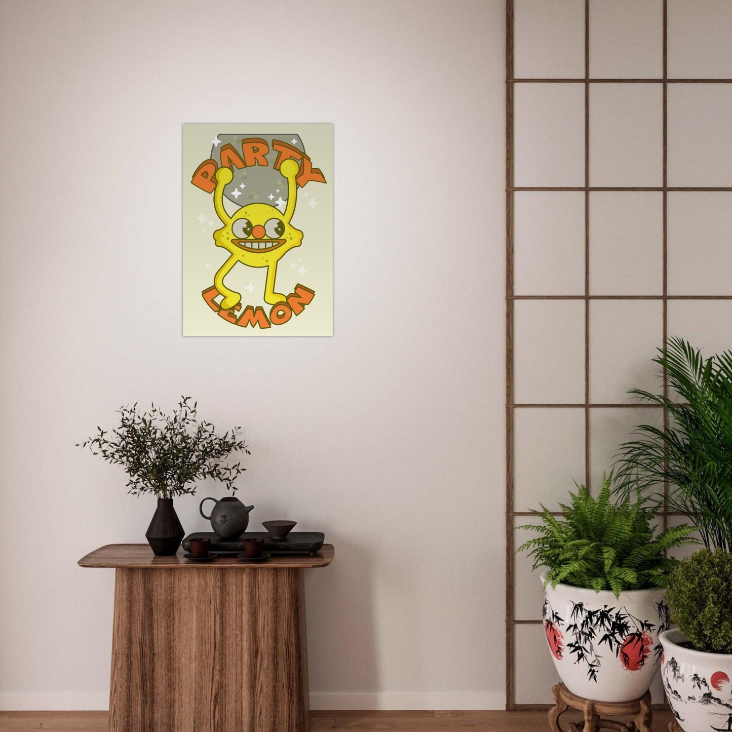 Fruity 'Party Lemon' - Premium Matte Paper Poster