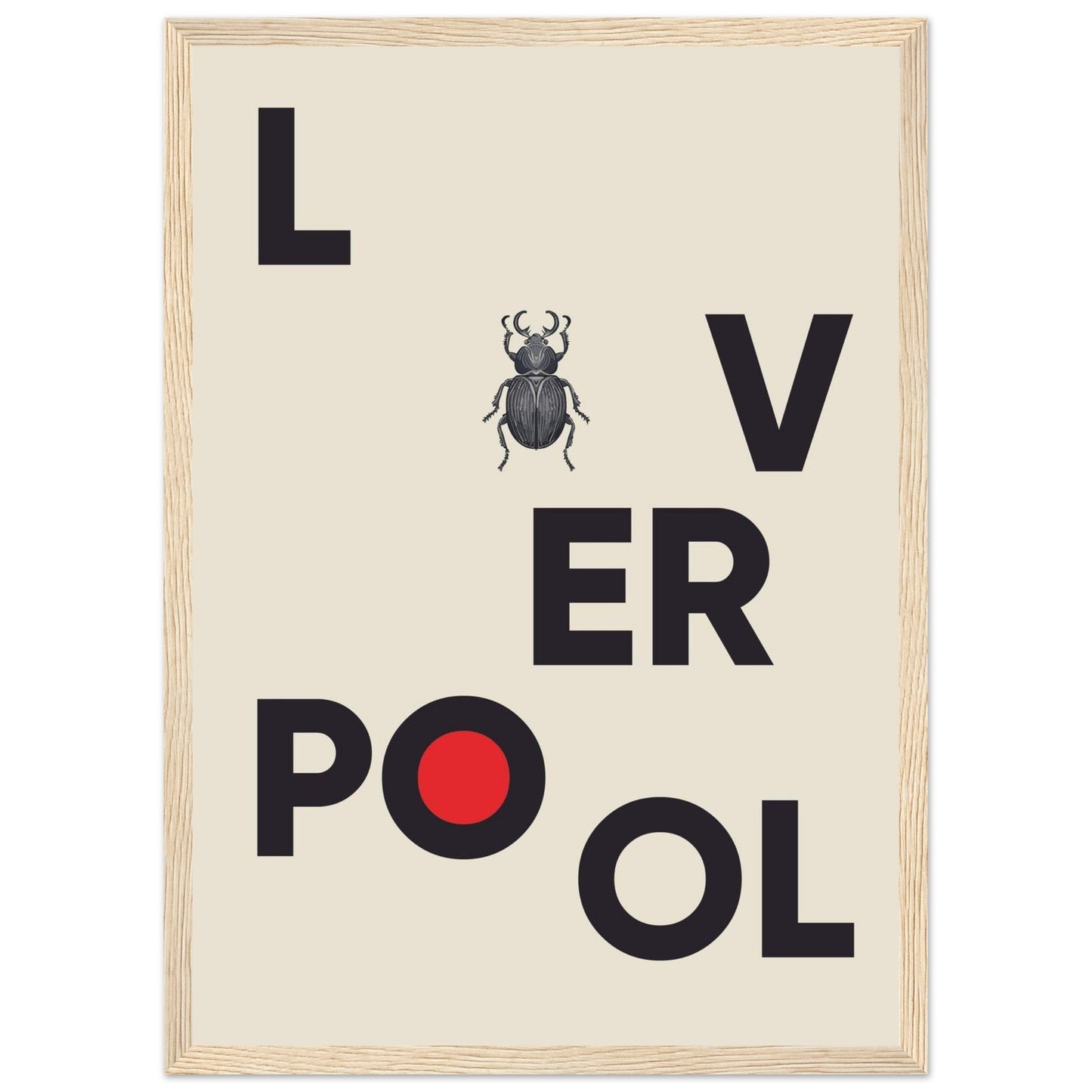 Cities/ Places 'Liverpool' - Premium Matte Paper Wooden Framed Poster