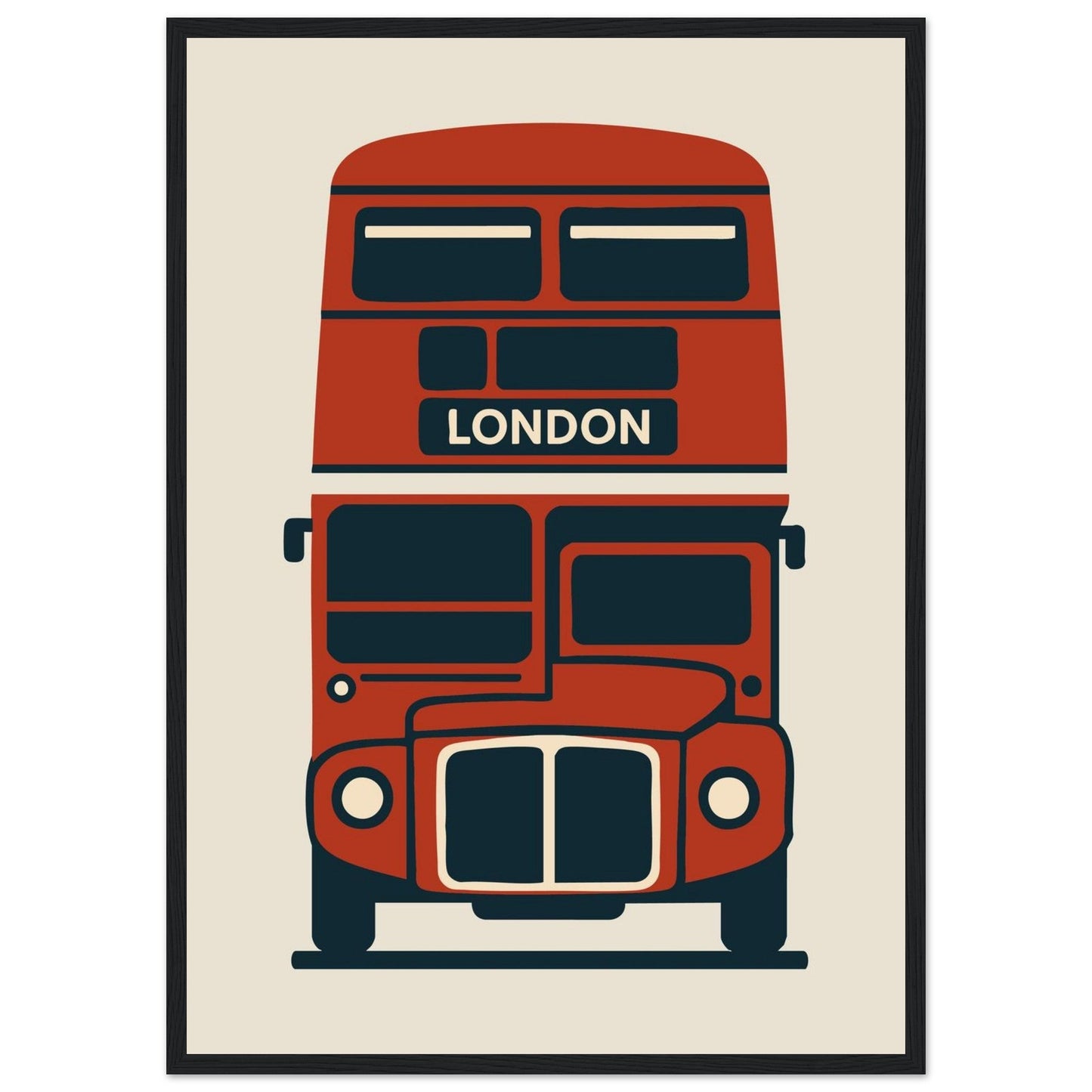 Cities/ Places 'Bus' - Premium Matte Paper Wooden Framed Poster