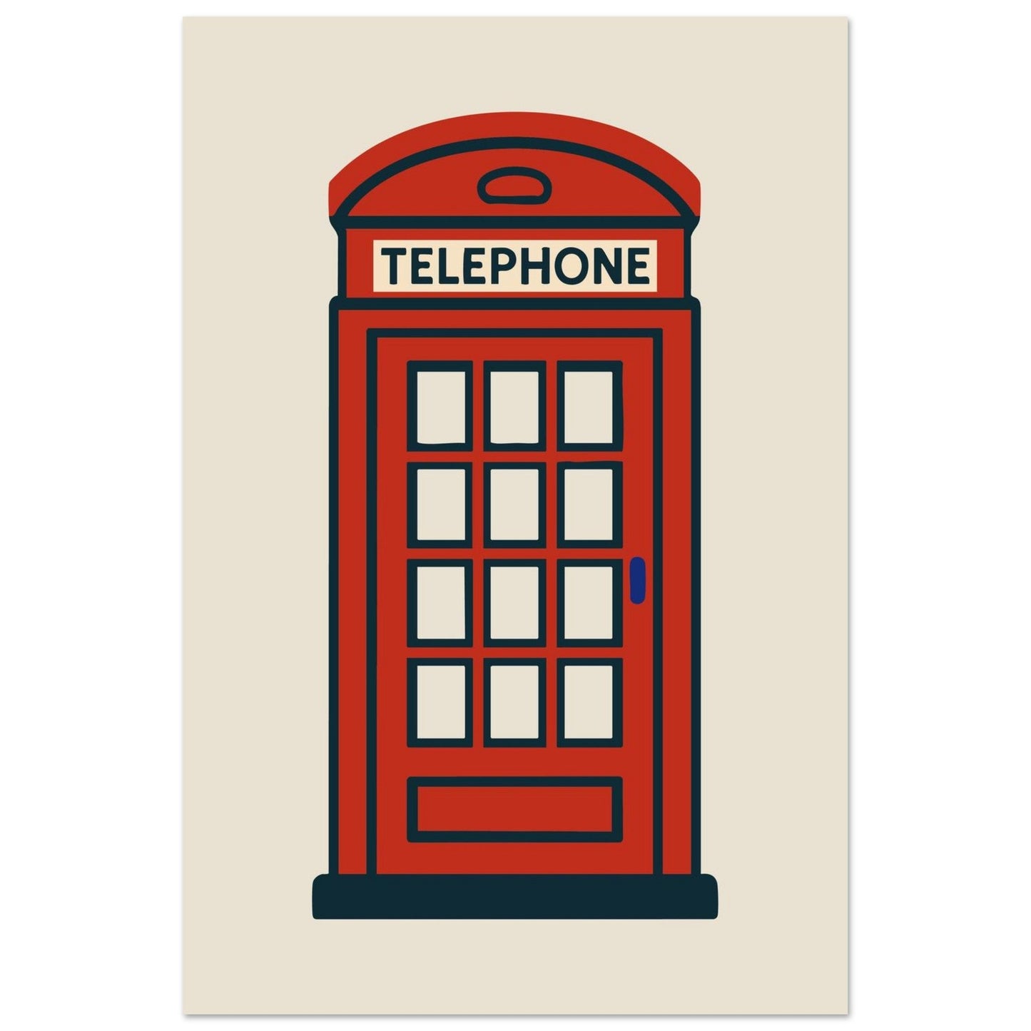 Cities/ Places 'Phone Box' - Premium Matte Paper Poster