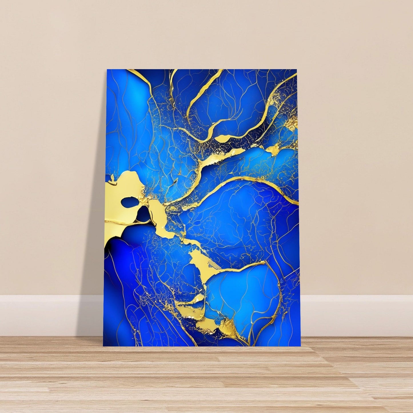 Marble 'Blue & Gold' II - Premium Matte Paper Poster