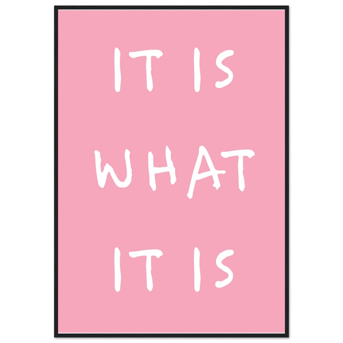 It is what it is - Premium Matte Paper Wooden Framed Poster