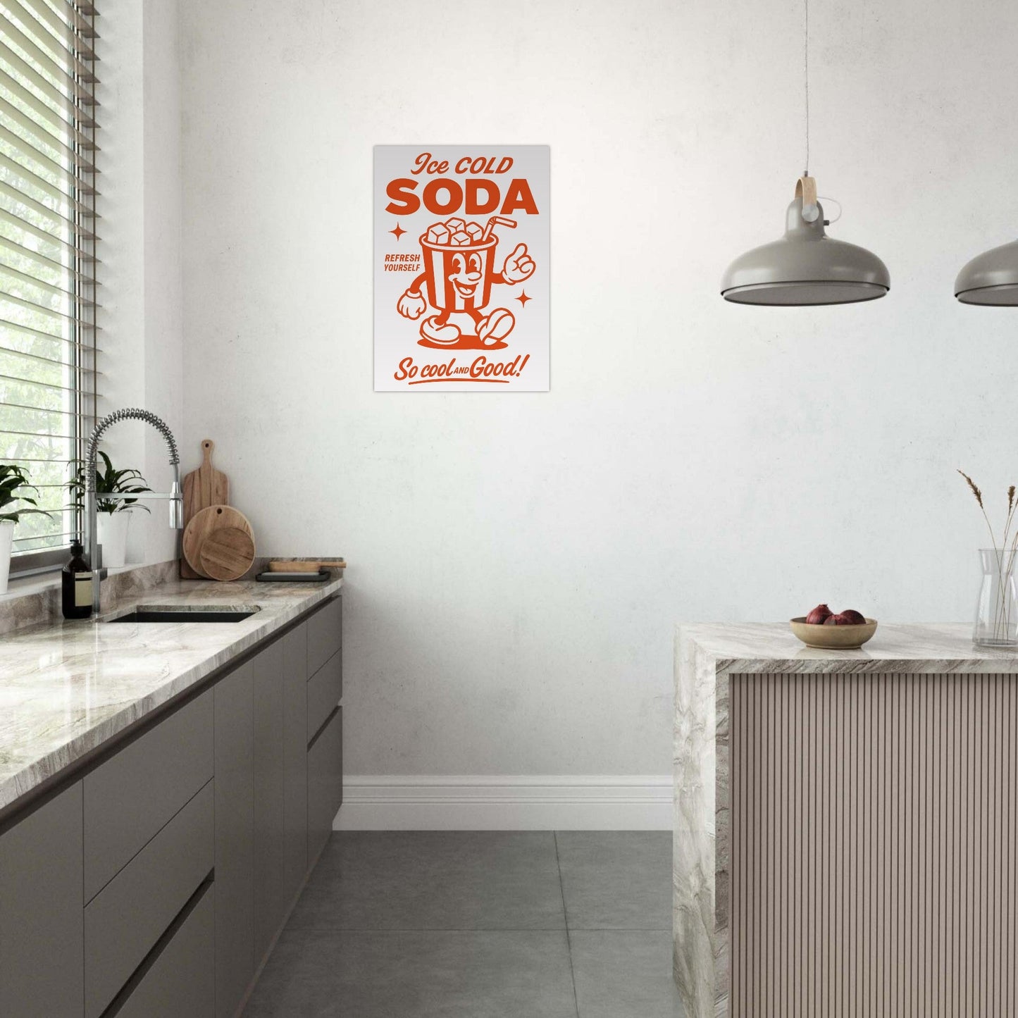 Food 'Ice Cold Soda' - Premium Matte Paper Poster