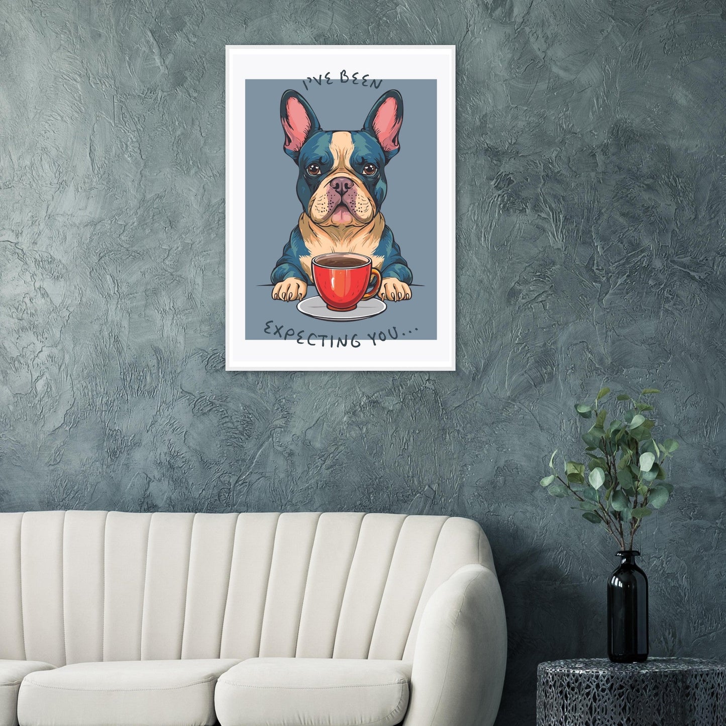 'I've Been Expecting You' (Dog) - Premium Matte Paper Wooden Framed Poster