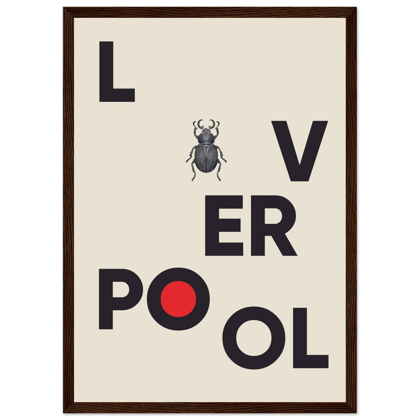 Cities/ Places 'Liverpool' - Premium Matte Paper Wooden Framed Poster