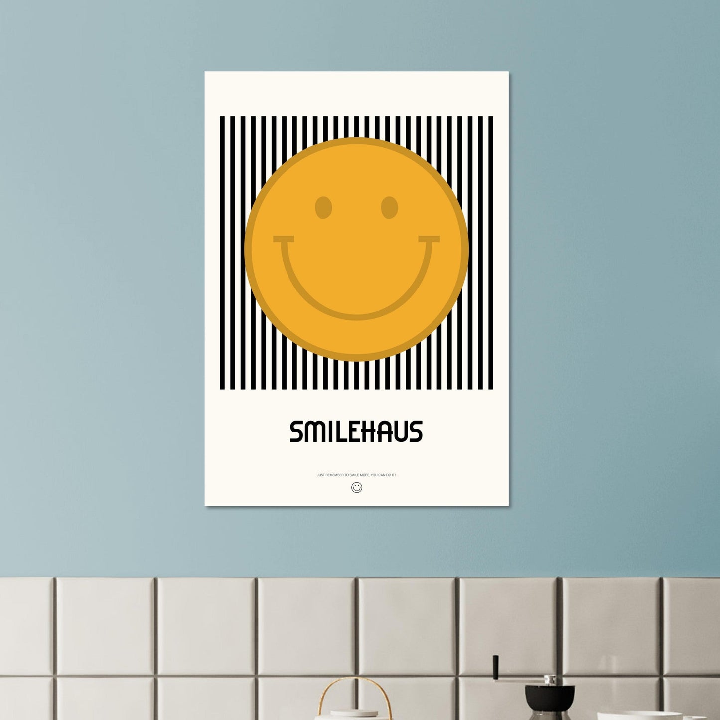 Yellow & Black 'Smilehaus' - Premium Matte Paper Poster