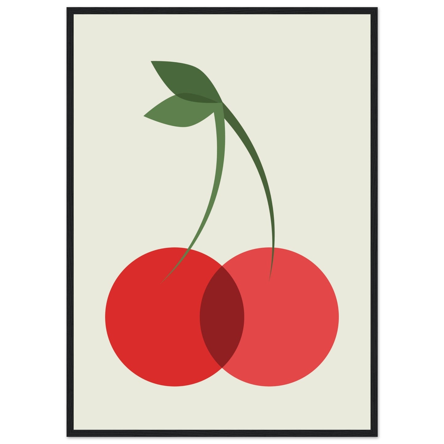 Fruity 'Cherries' - Premium Matte Paper Wooden Framed Poster