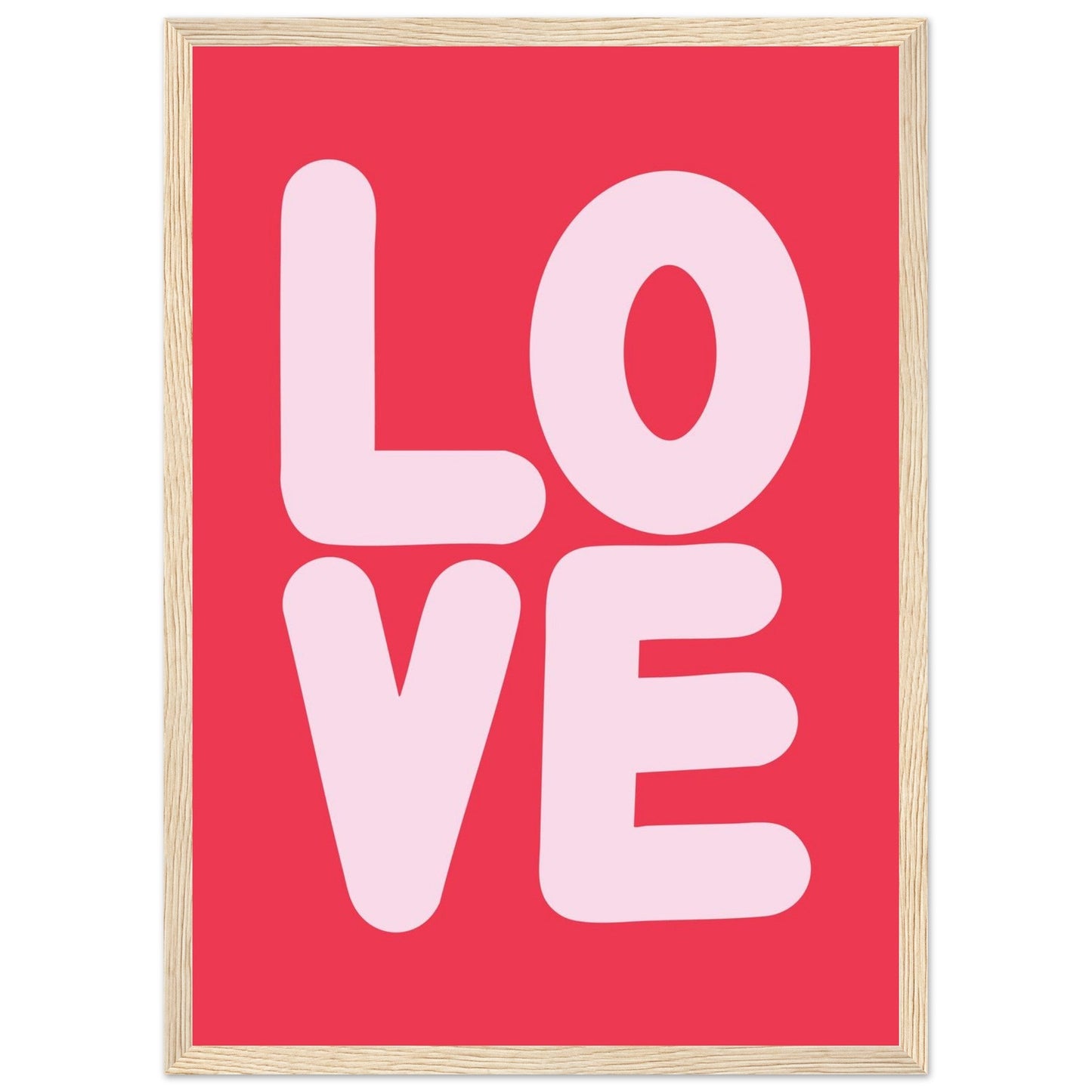 Sign 'Love' - Premium Matte Paper Wooden Framed Poster