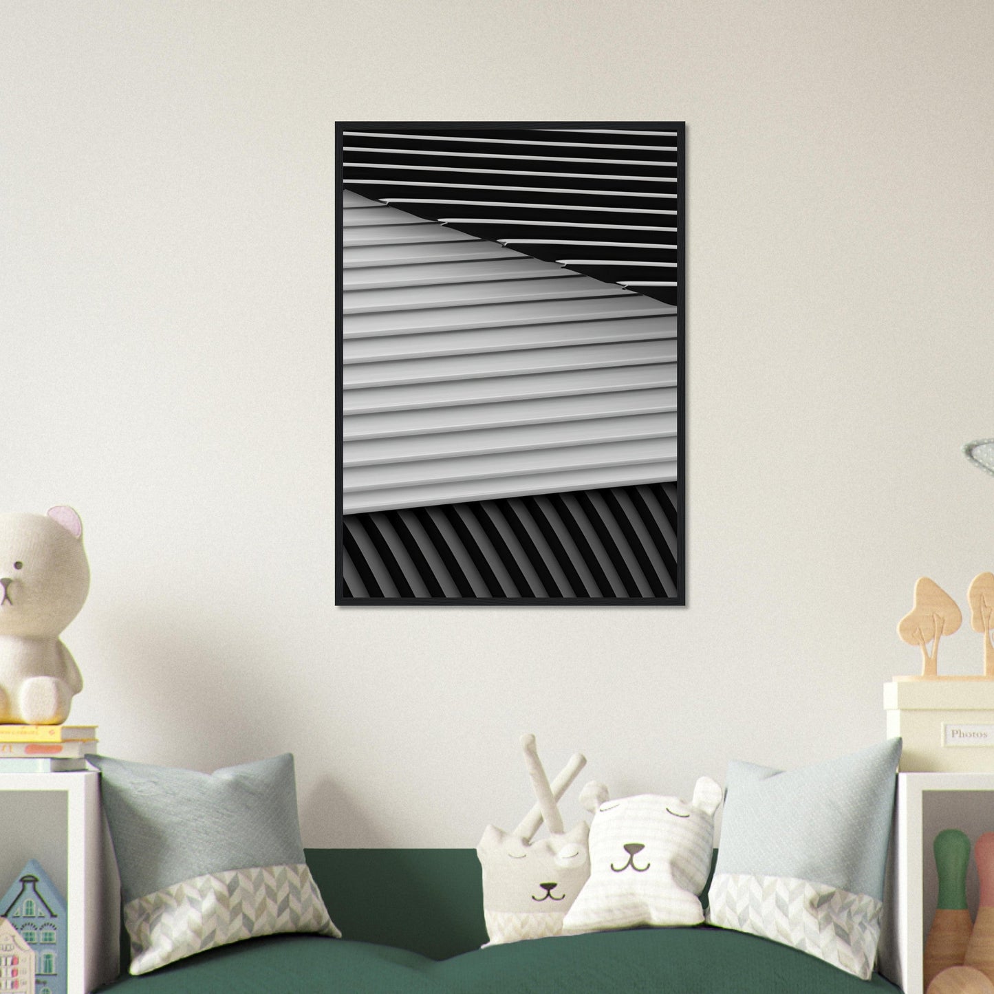 Smart 'Black & White' - Premium Matte Paper Wooden Framed Poster