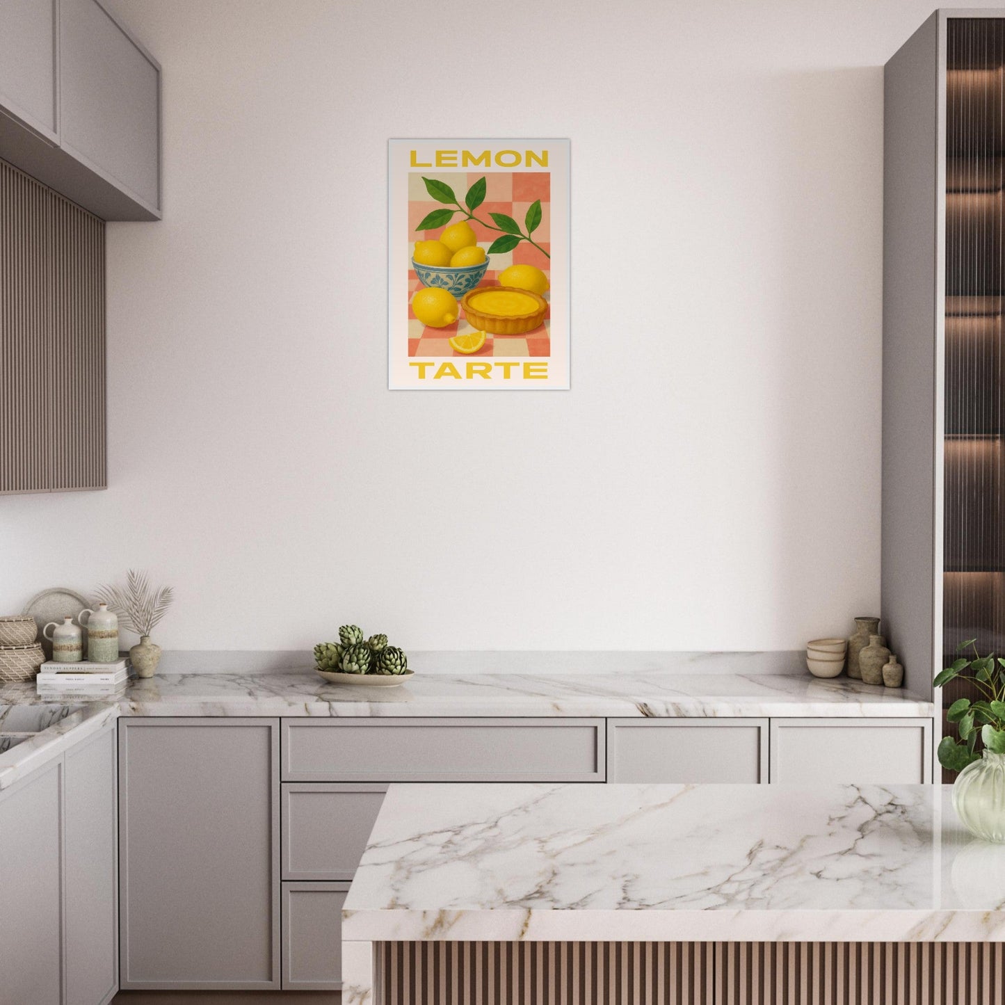 Fruity 'Lemon Tarte' - Premium Matte Paper Wooden Framed Poster