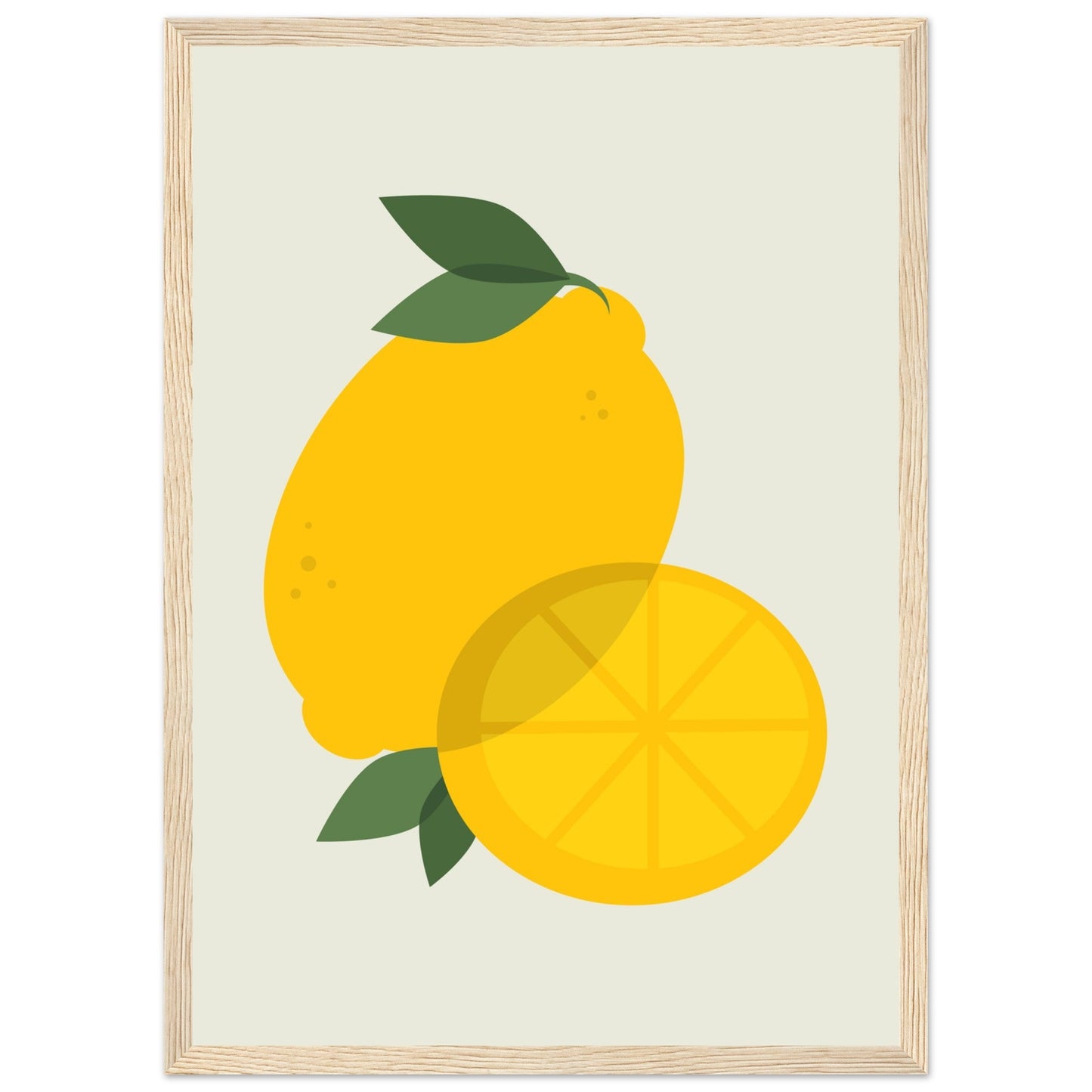 Fruity 'Lemons' - Premium Matte Paper Wooden Framed Poster