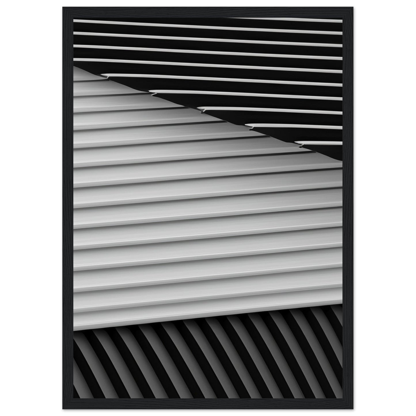 Smart 'Black & White' - Premium Matte Paper Wooden Framed Poster