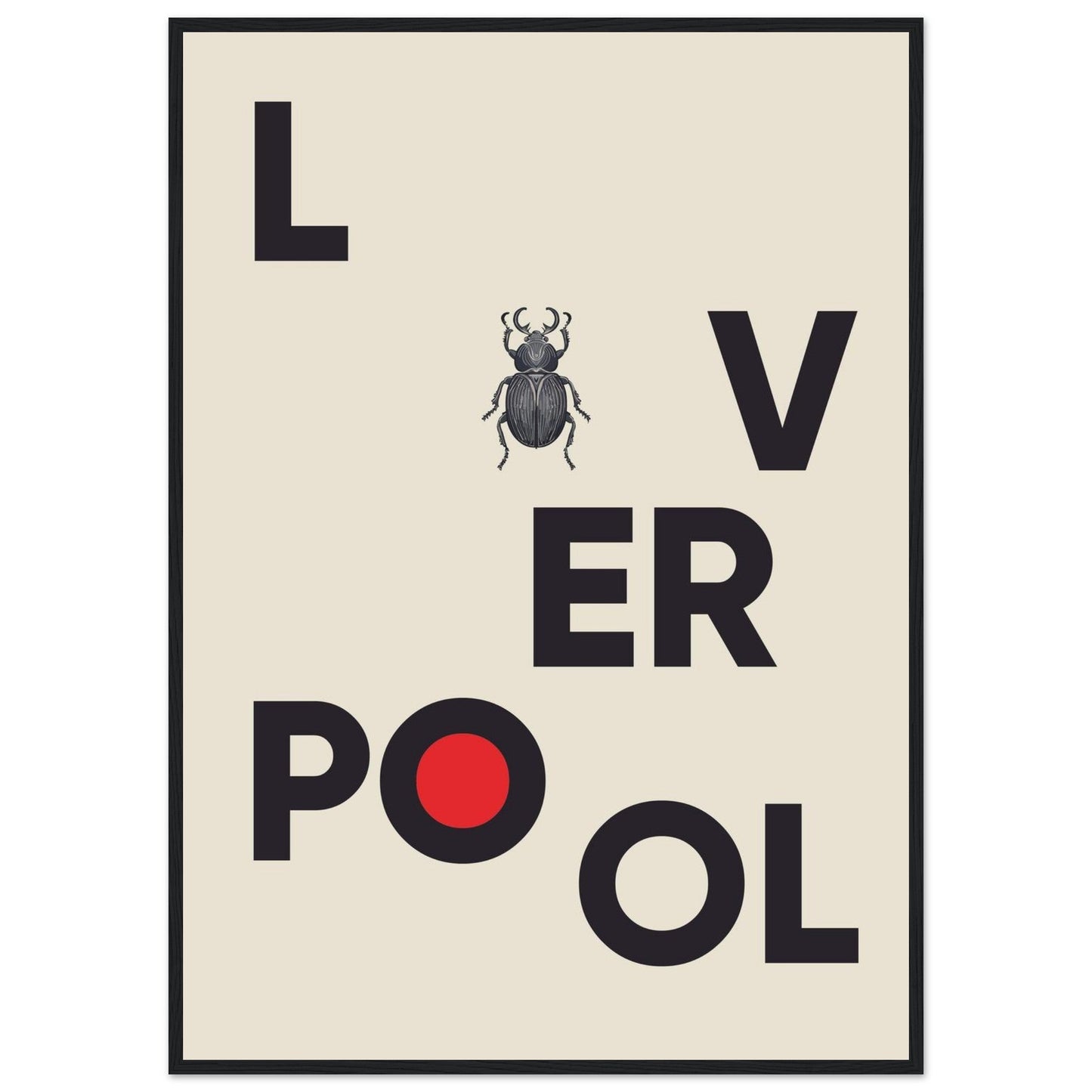 Cities/ Places 'Liverpool' - Premium Matte Paper Wooden Framed Poster