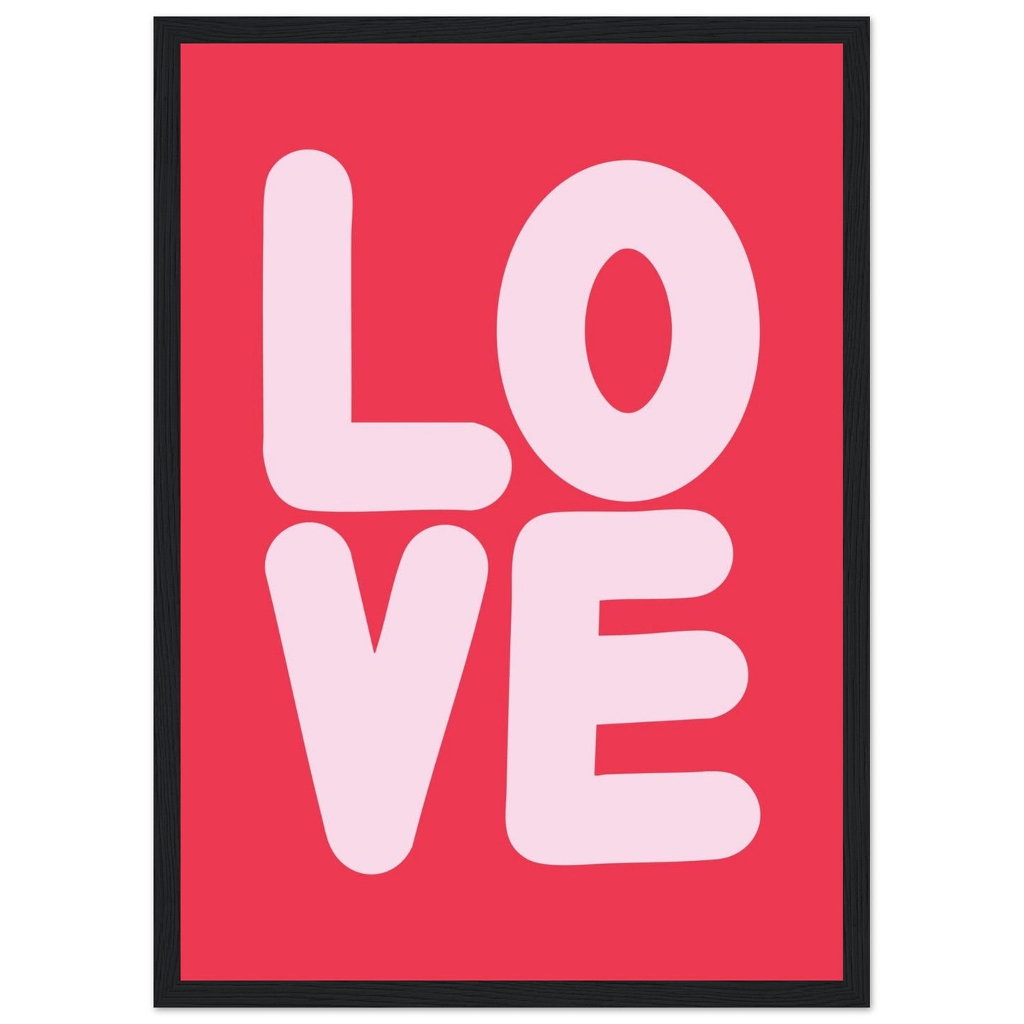 Sign 'Love' - Premium Matte Paper Wooden Framed Poster