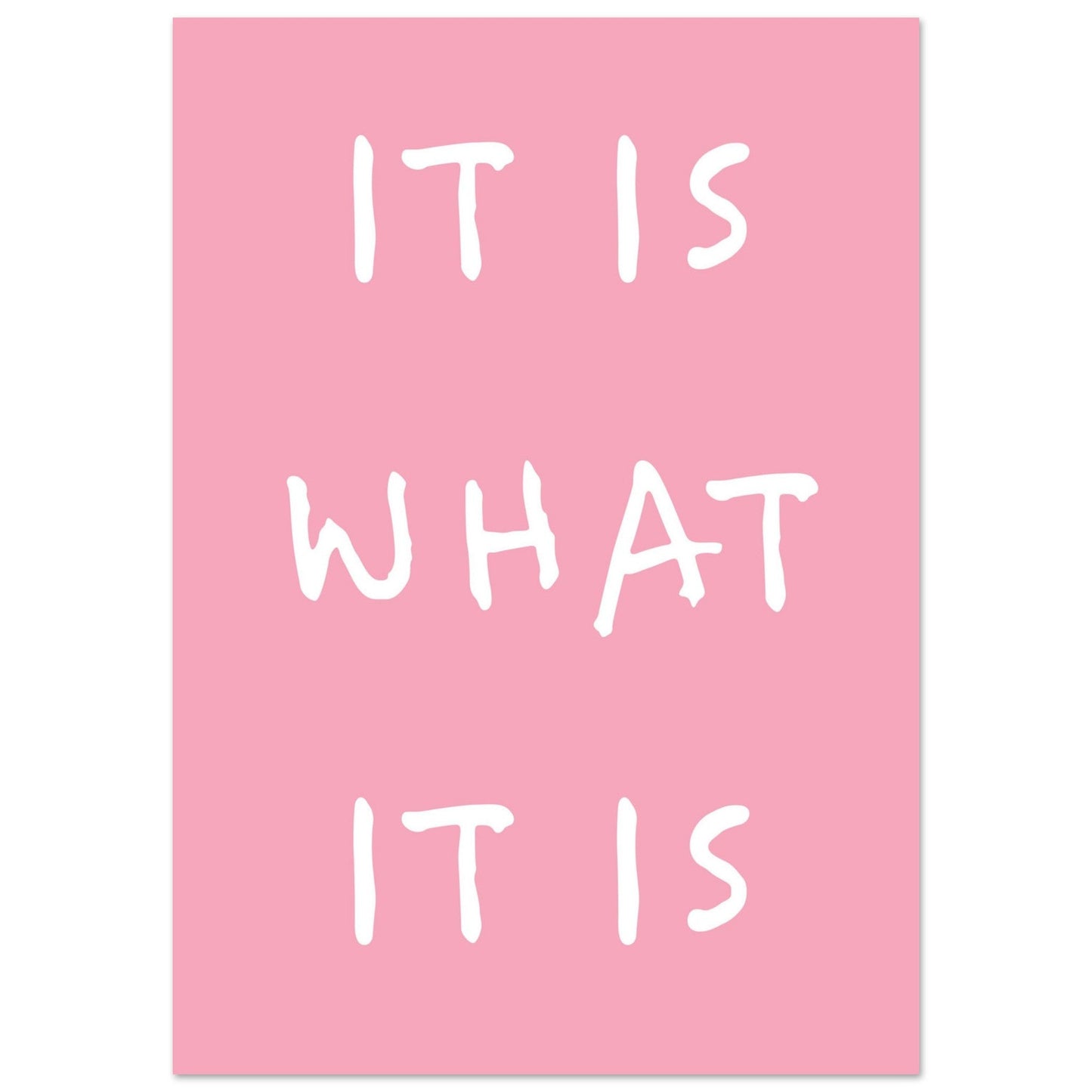 It is what it is - Premium Matte Paper Poster