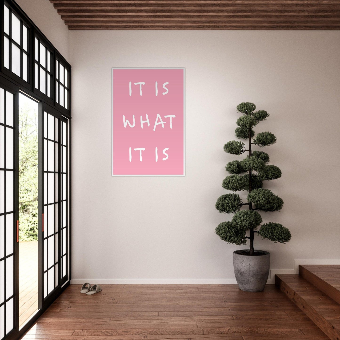 It is what it is - Premium Matte Paper Wooden Framed Poster