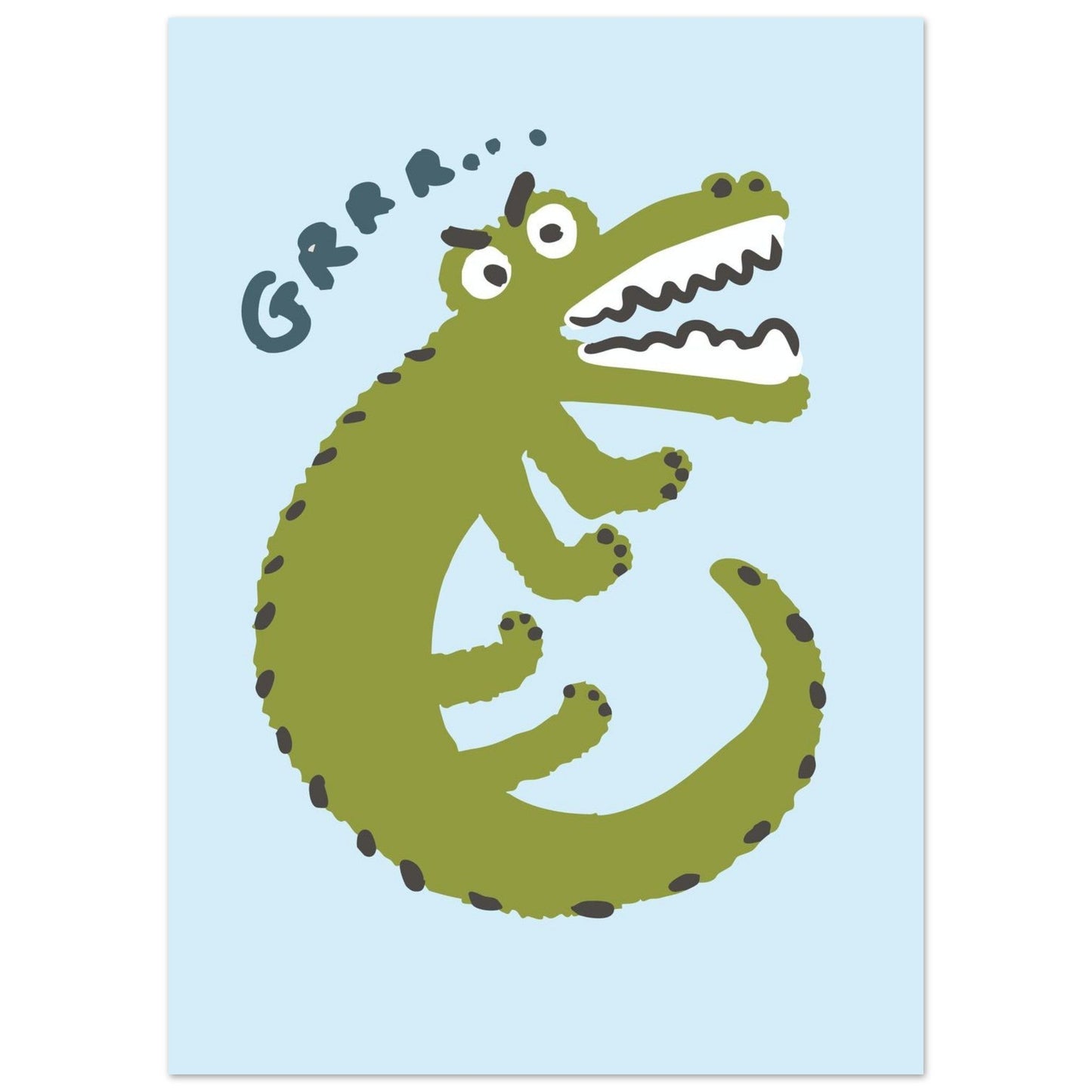 Animals 'Grrr...(Bad Day Croc)' - Premium Matte Paper Poster