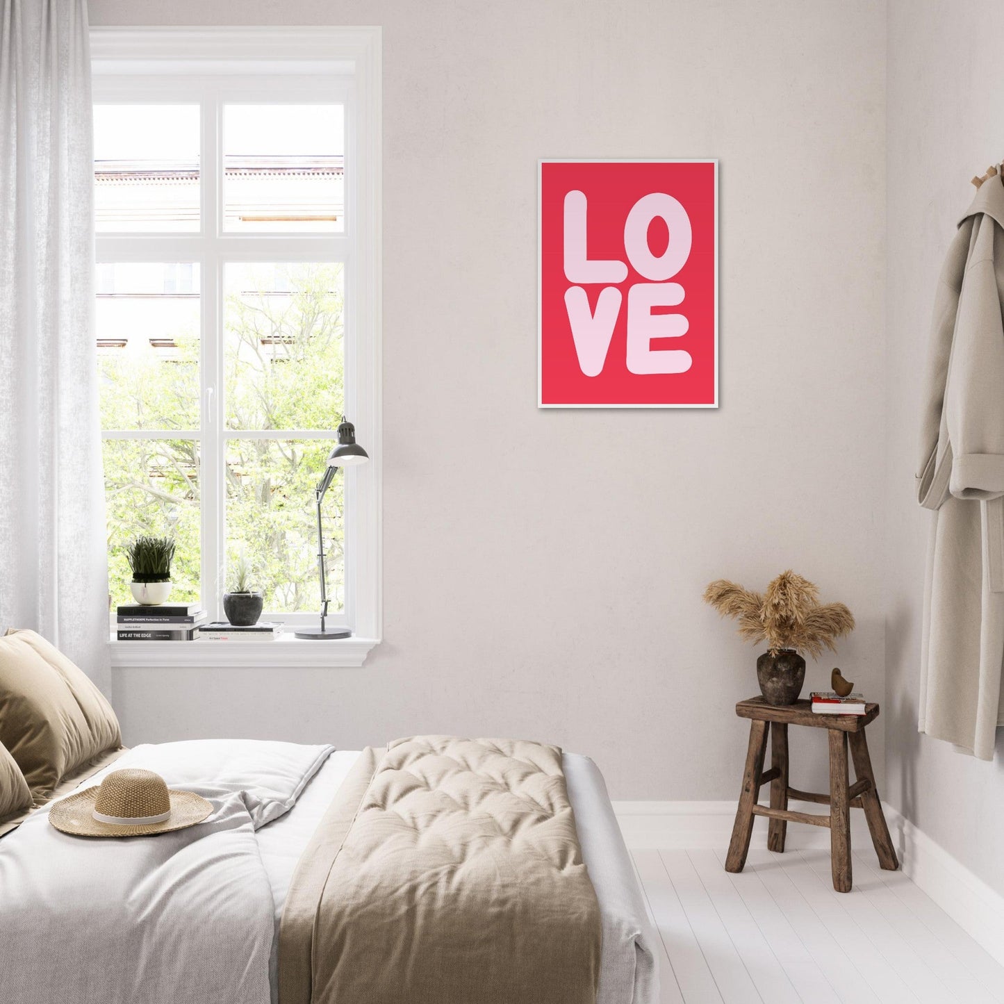 Sign 'Love' - Premium Matte Paper Wooden Framed Poster