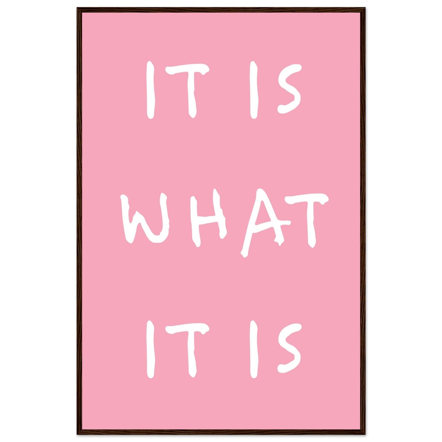 It is what it is - Premium Matte Paper Wooden Framed Poster