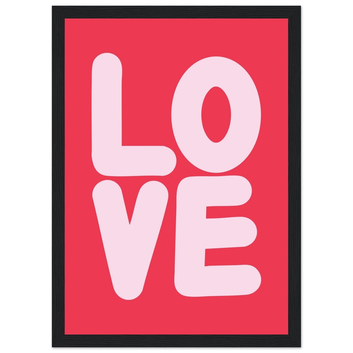 Sign 'Love' - Premium Matte Paper Wooden Framed Poster
