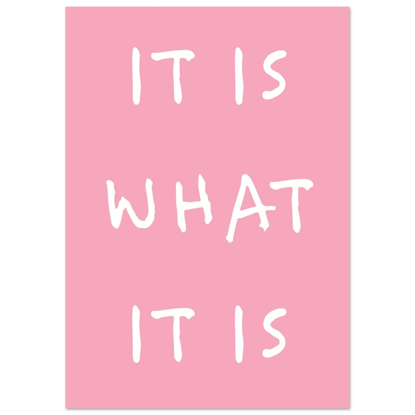 It is what it is - Premium Matte Paper Poster