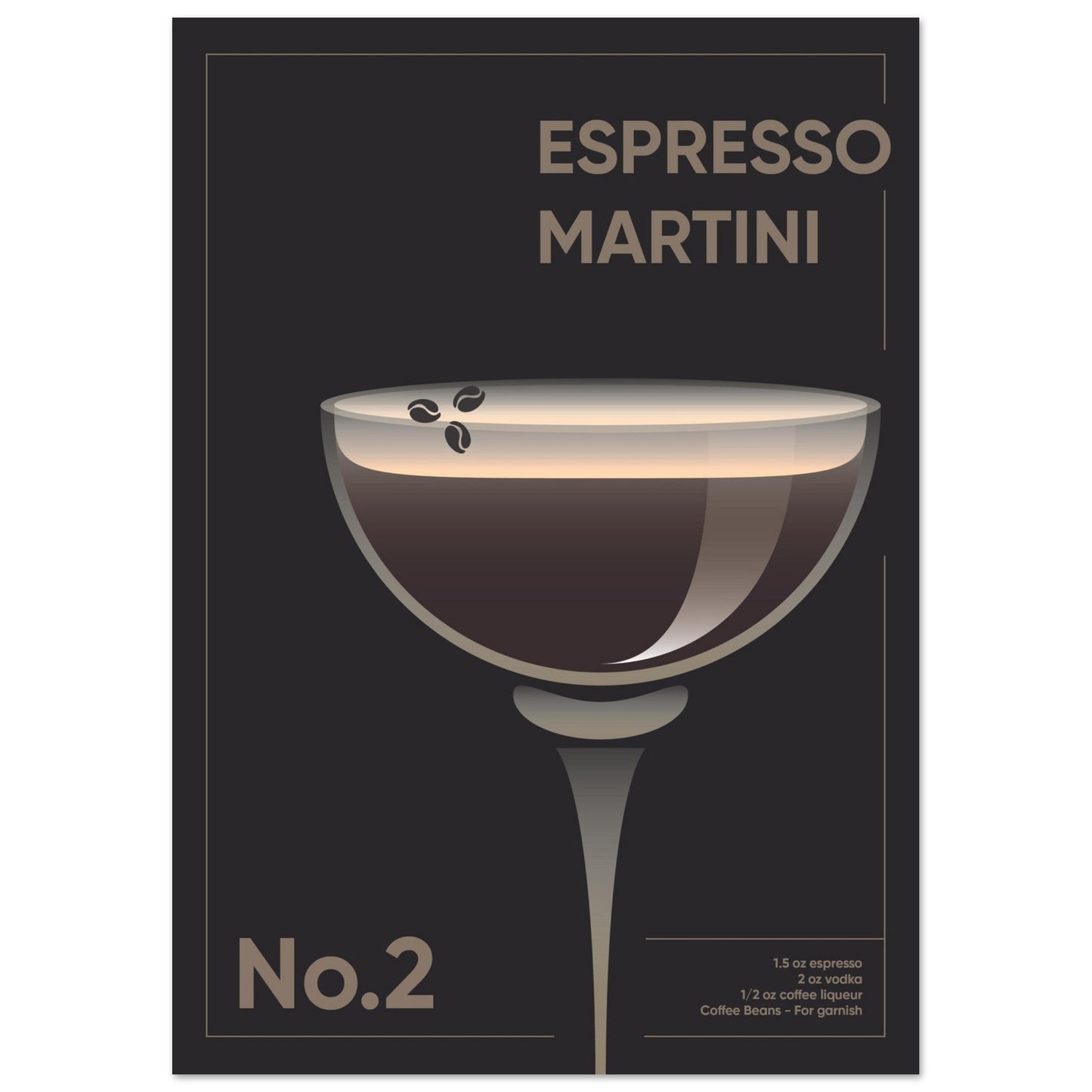 Cocktail 'Espresso Martini' - Premium Matte Paper Poster