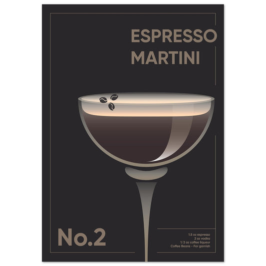 Cocktail 'Espresso Martini' - Premium Matte Paper Poster