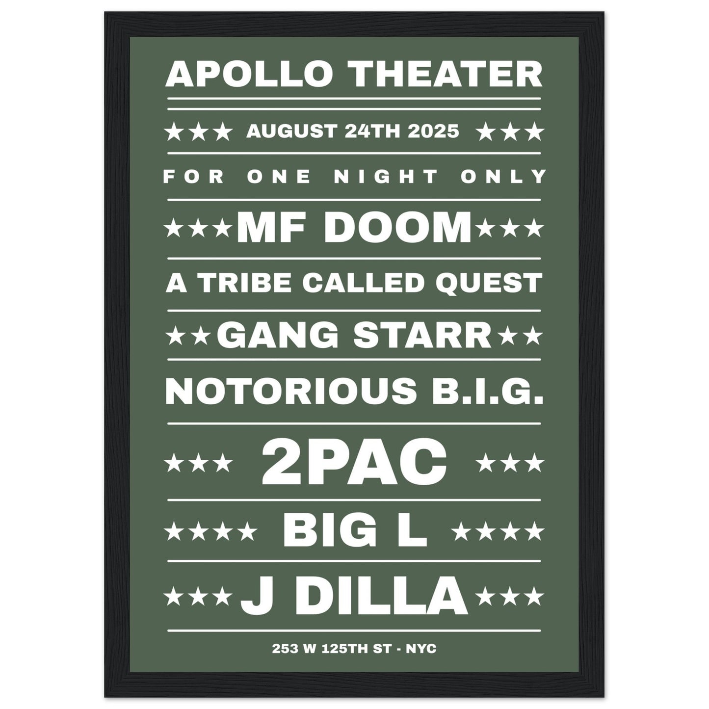 Sign 'Dream Hip Hop Gig' - Premium Matte Paper Wooden Framed Poster
