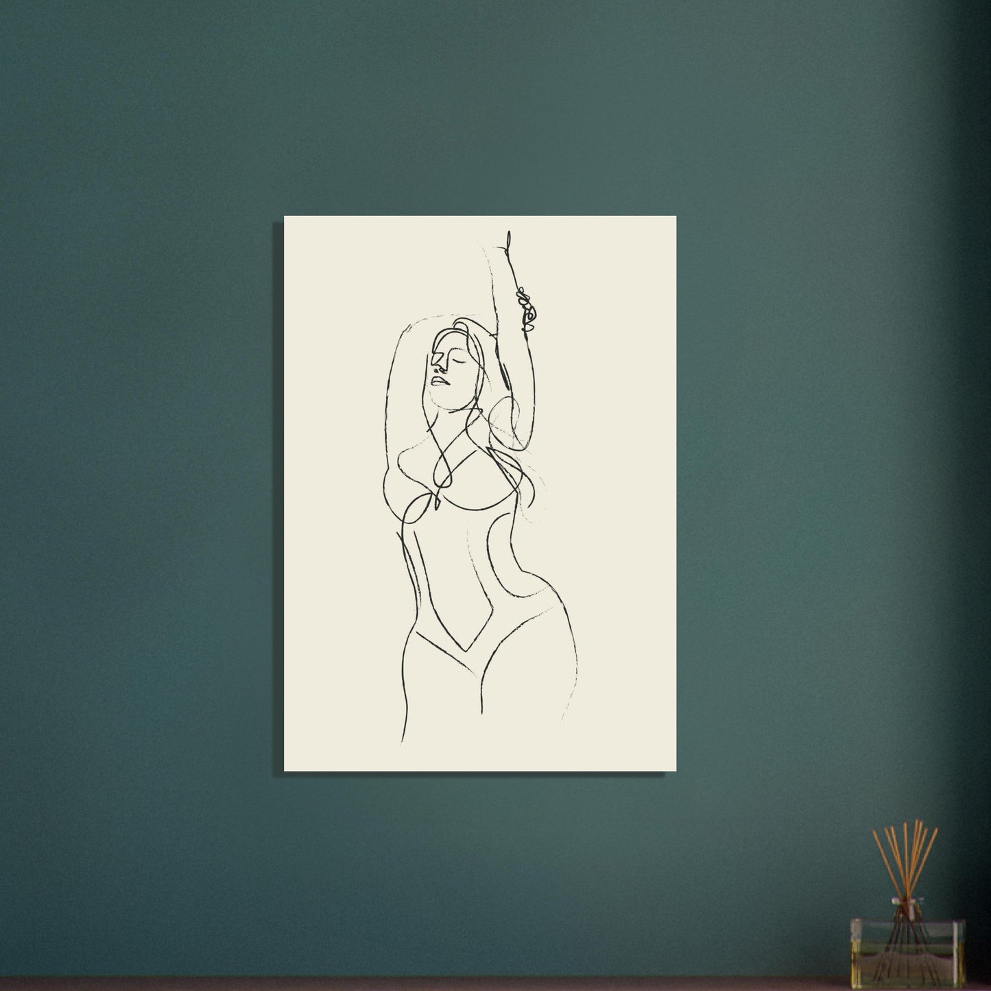 Line Art 'Beach Ready' - Premium Matte Paper Poster