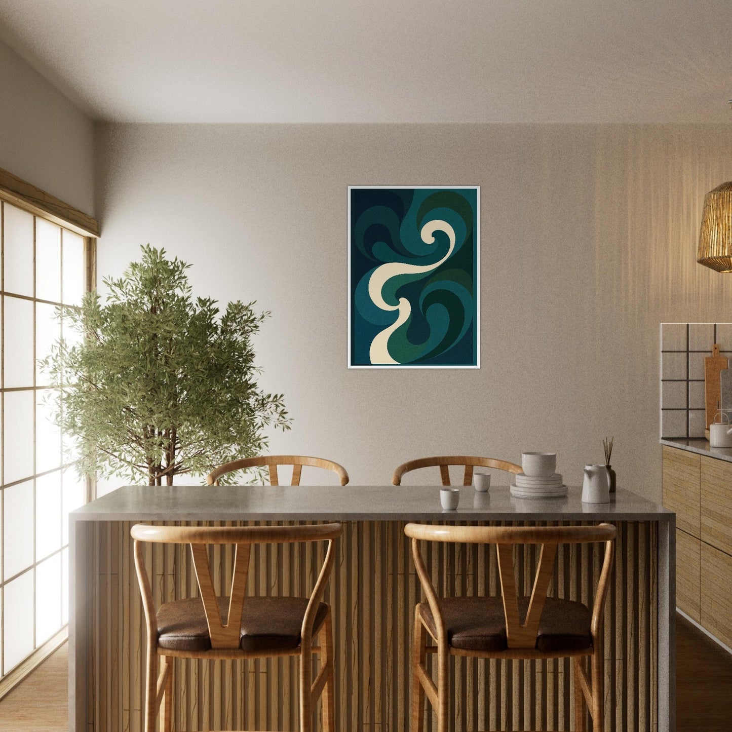 Abstract Awaken - Premium Matte Paper Wooden Framed Poster