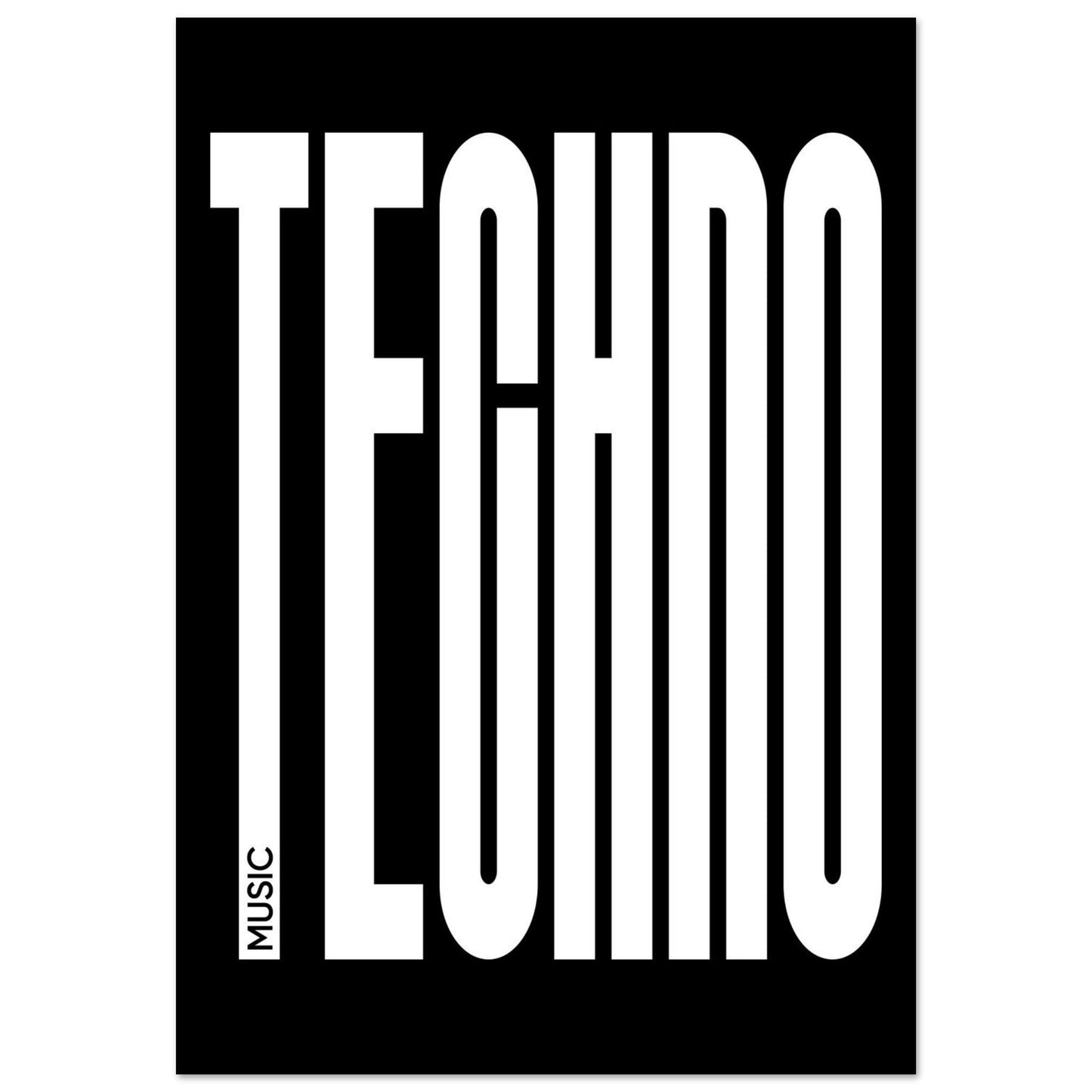 Music TECHNO - Premium Matte Paper Poster
