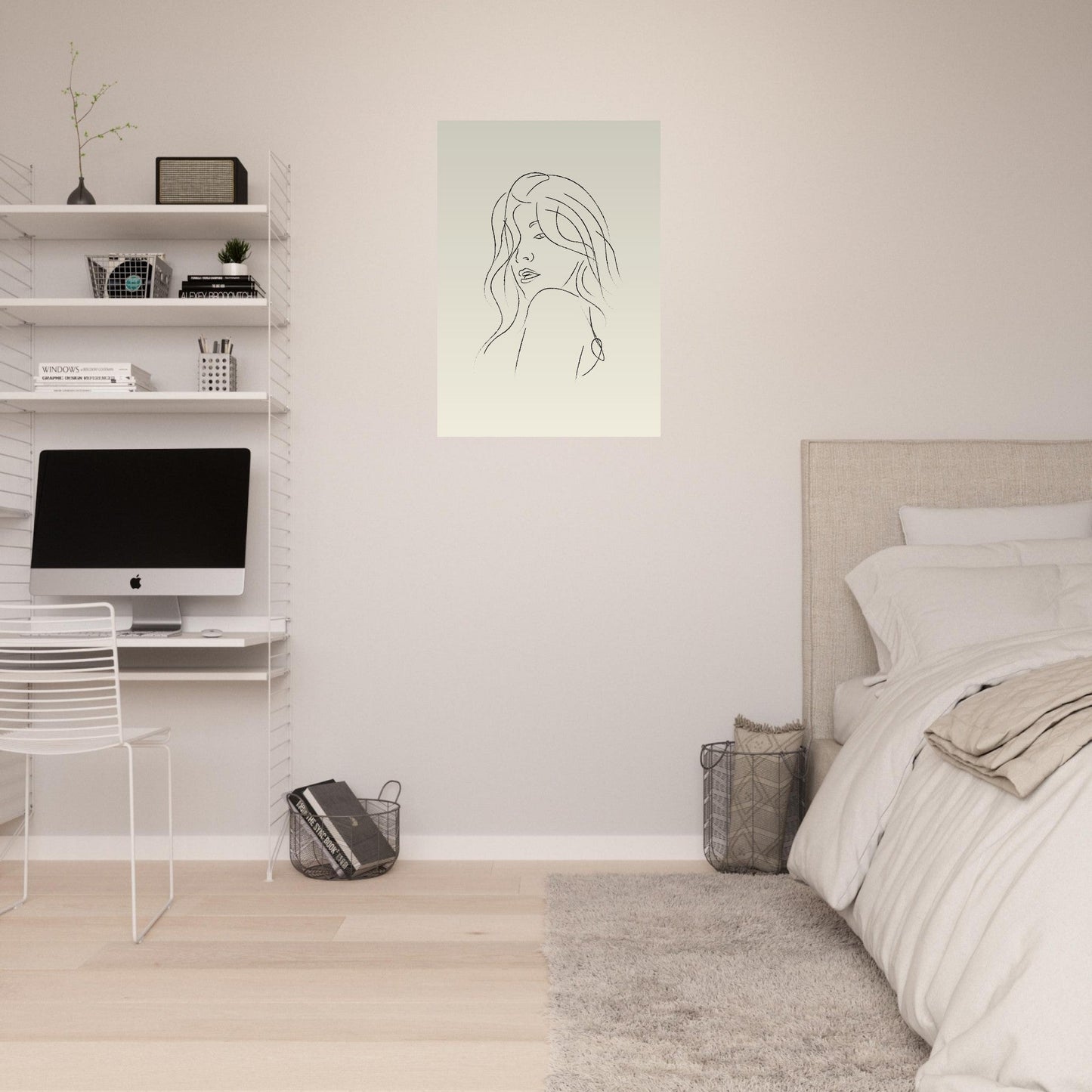 Line Art 'The Pose' - Premium Matte Paper Poster