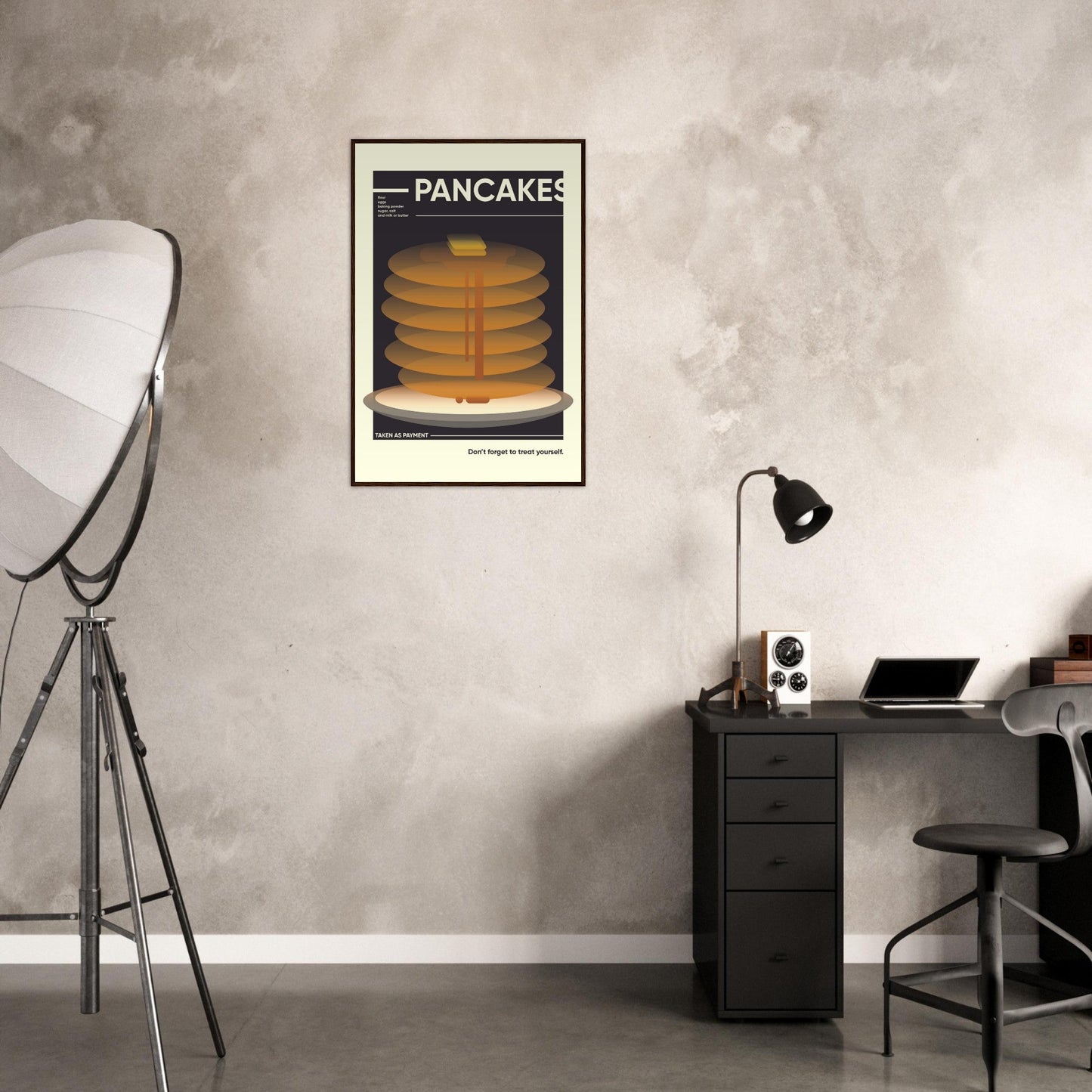 Pancakes - Premium Matte Paper Wooden Framed Poster