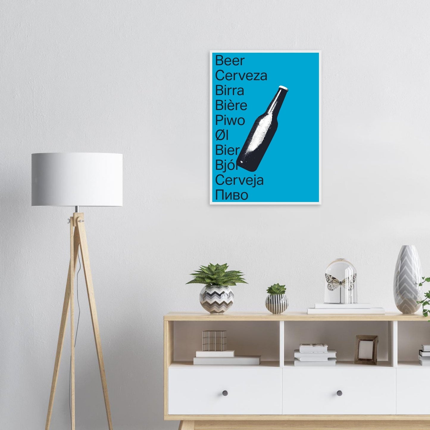 Ed Dickinson 'Beer' - Premium Matte Paper Wooden Framed Poster