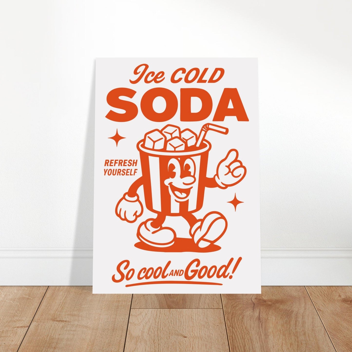 Food 'Ice Cold Soda' - Premium Matte Paper Poster