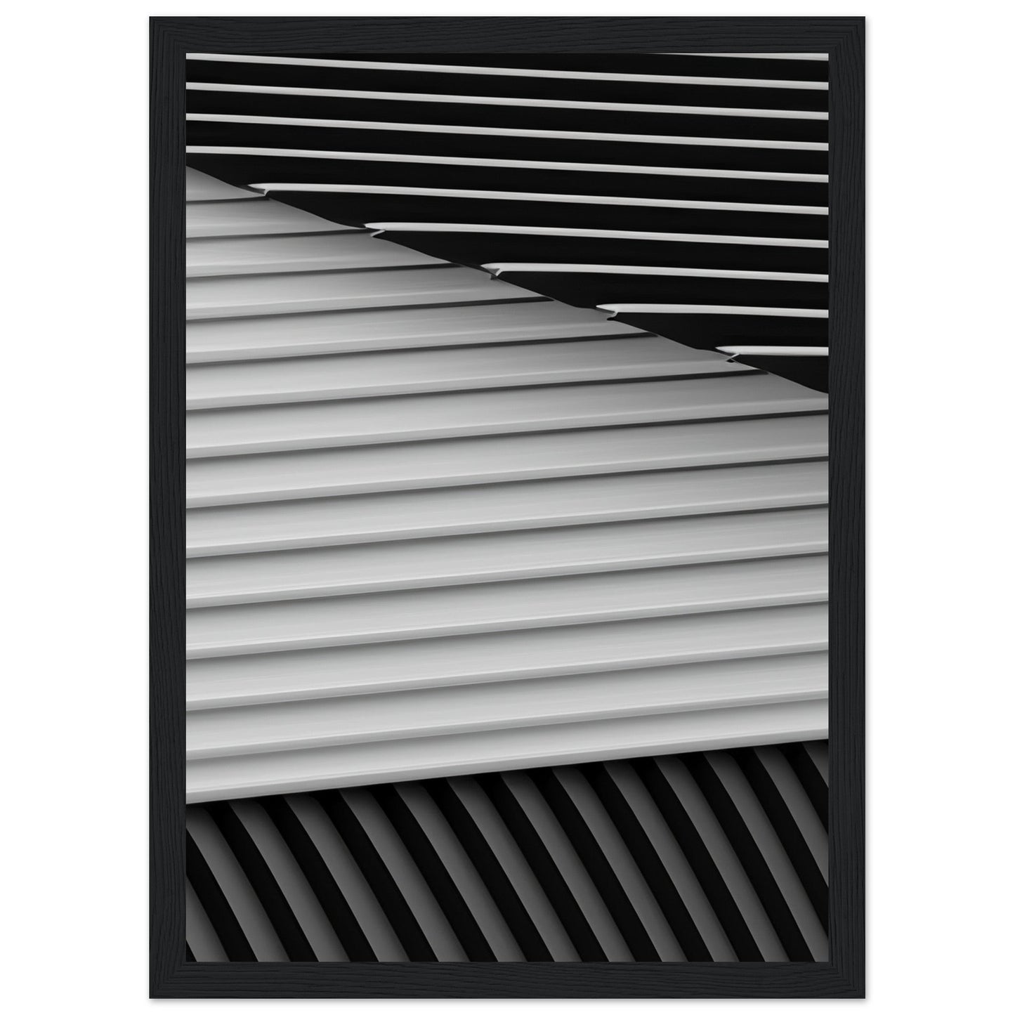 Smart 'Black & White'  - Premium Matte Paper Wooden Framed Poster
