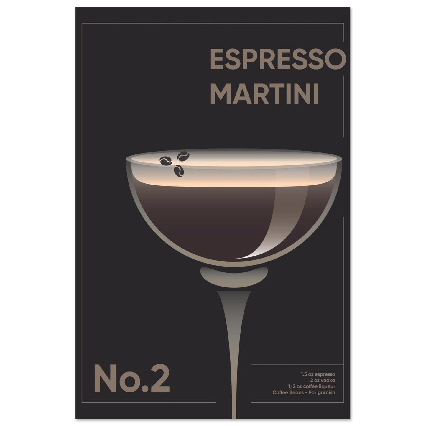 Cocktail 'Espresso Martini' - Premium Matte Paper Poster