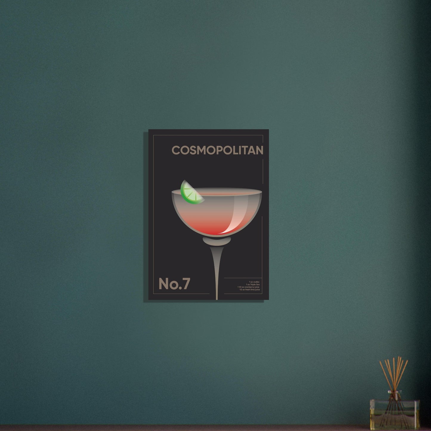 Cocktail 'Cosmopolitan' - Premium Matte Paper Poster