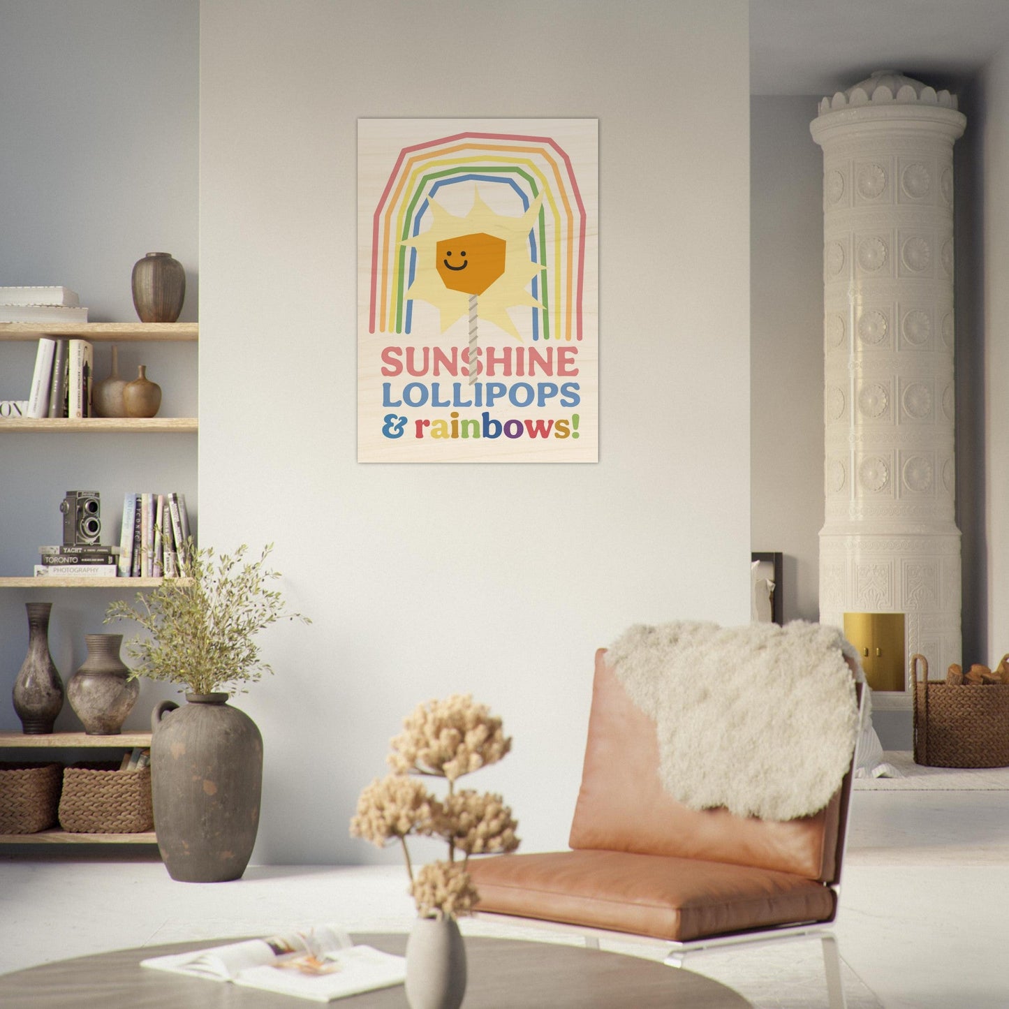 Sunshine, Lollipops & Rainbows - Wood Print