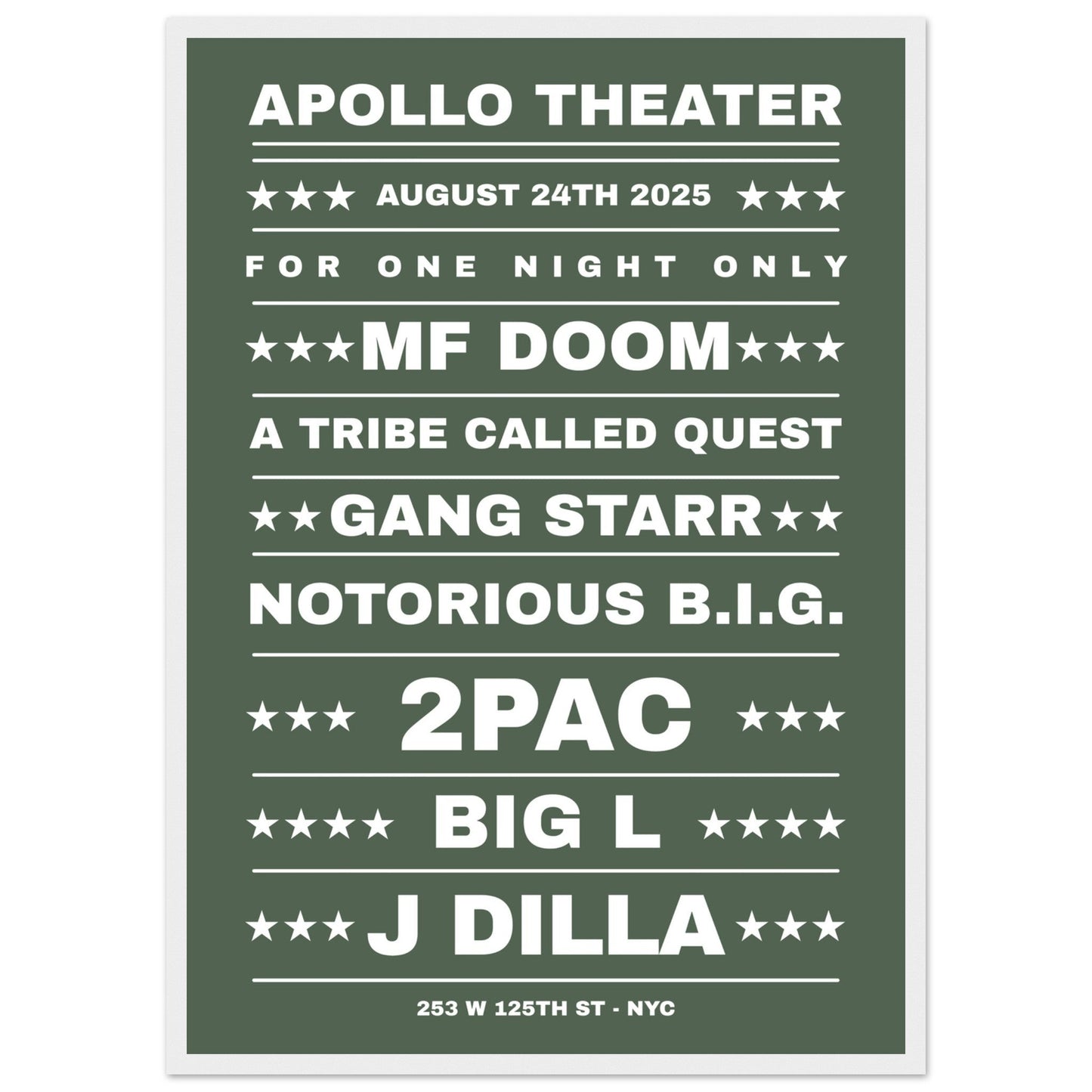 Sign 'Dream Hip Hop Gig' - Premium Matte Paper Wooden Framed Poster