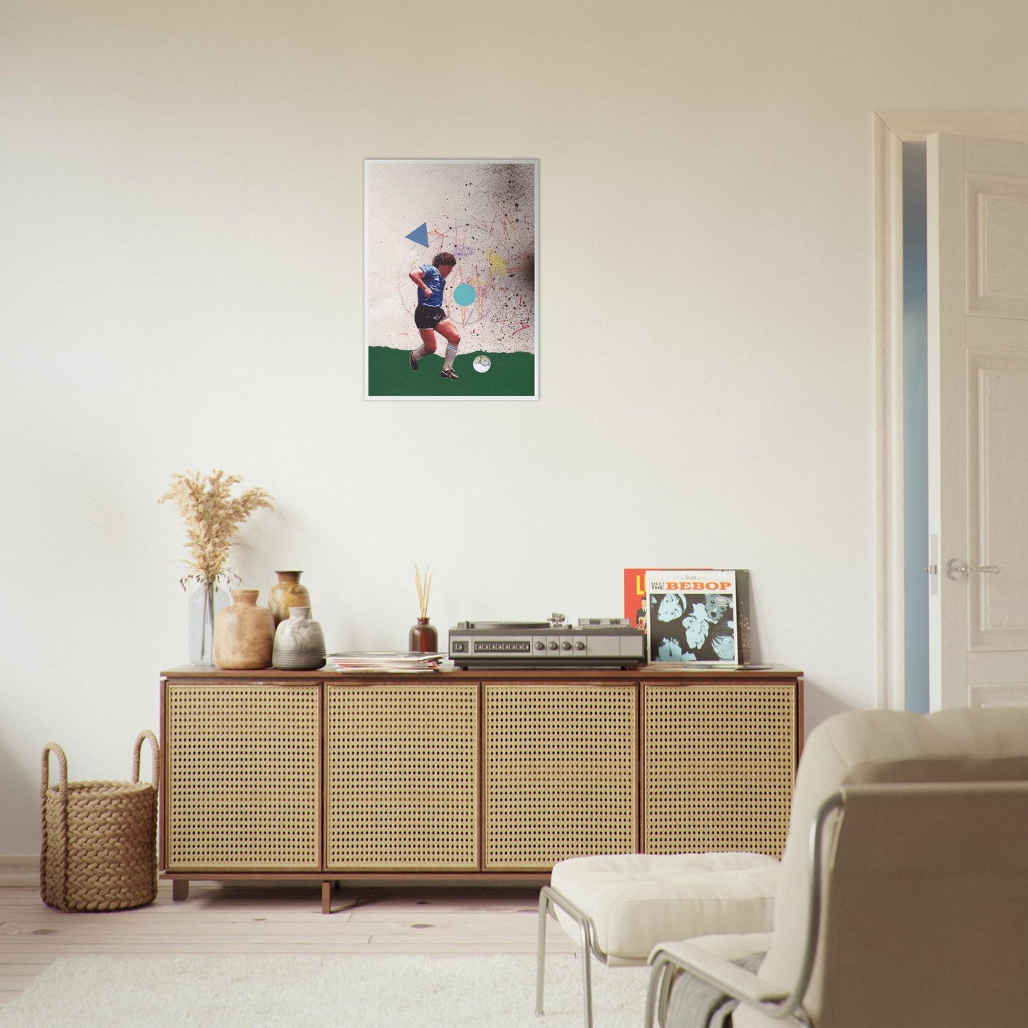 Ed Dickinson 'Football' - Premium Matte Paper Wooden Framed Poster