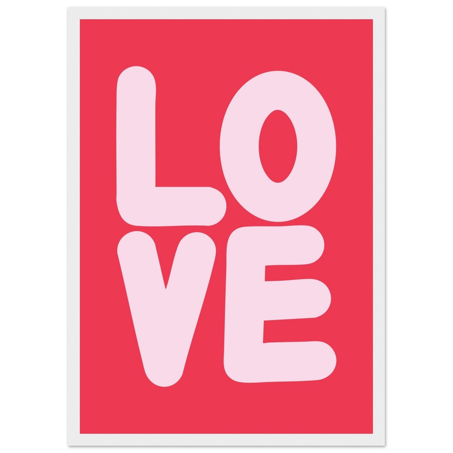 Sign 'Love' - Premium Matte Paper Wooden Framed Poster