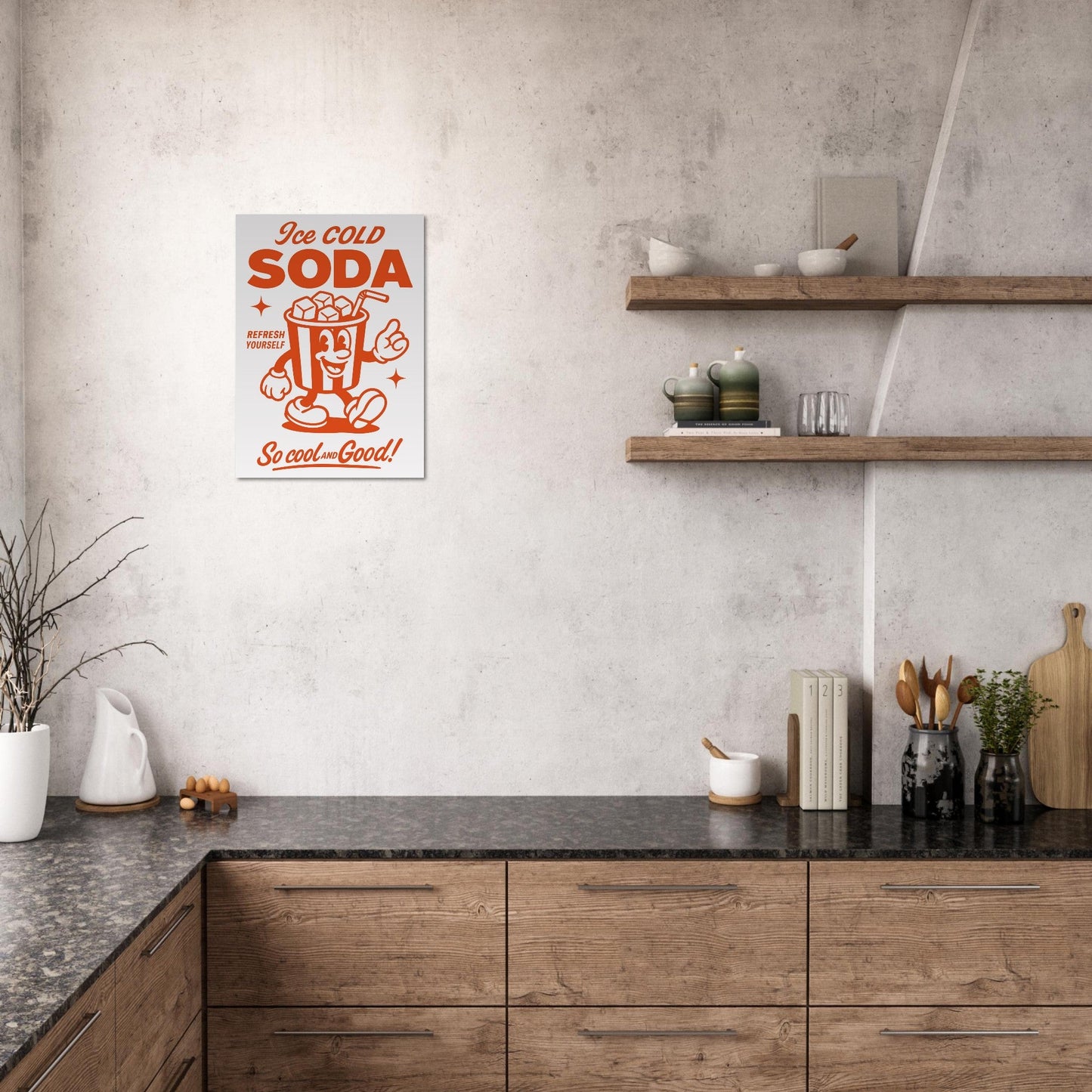 Food 'Ice Cold Soda' - Premium Matte Paper Poster